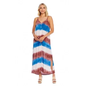 Blue Heather Tie Dye Maxi Dress - Image 3