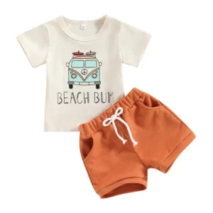 Beach Bum Hippie Van Boys' 2-Piece Lounge Shorts Set - Image 3