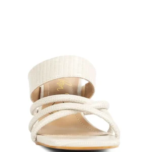 CHIRI Faux Leather Spool Heel Sandals with Criss Cross Straps - Image 3