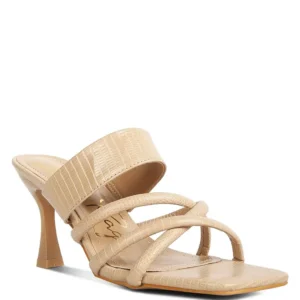 CHIRI Faux Leather Spool Heel Sandals with Criss Cross Straps - Image 6