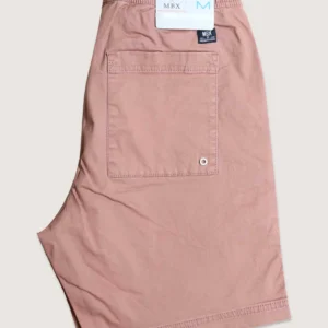 Mauve Satin Twill Casual Drawstring Shorts - Image 2