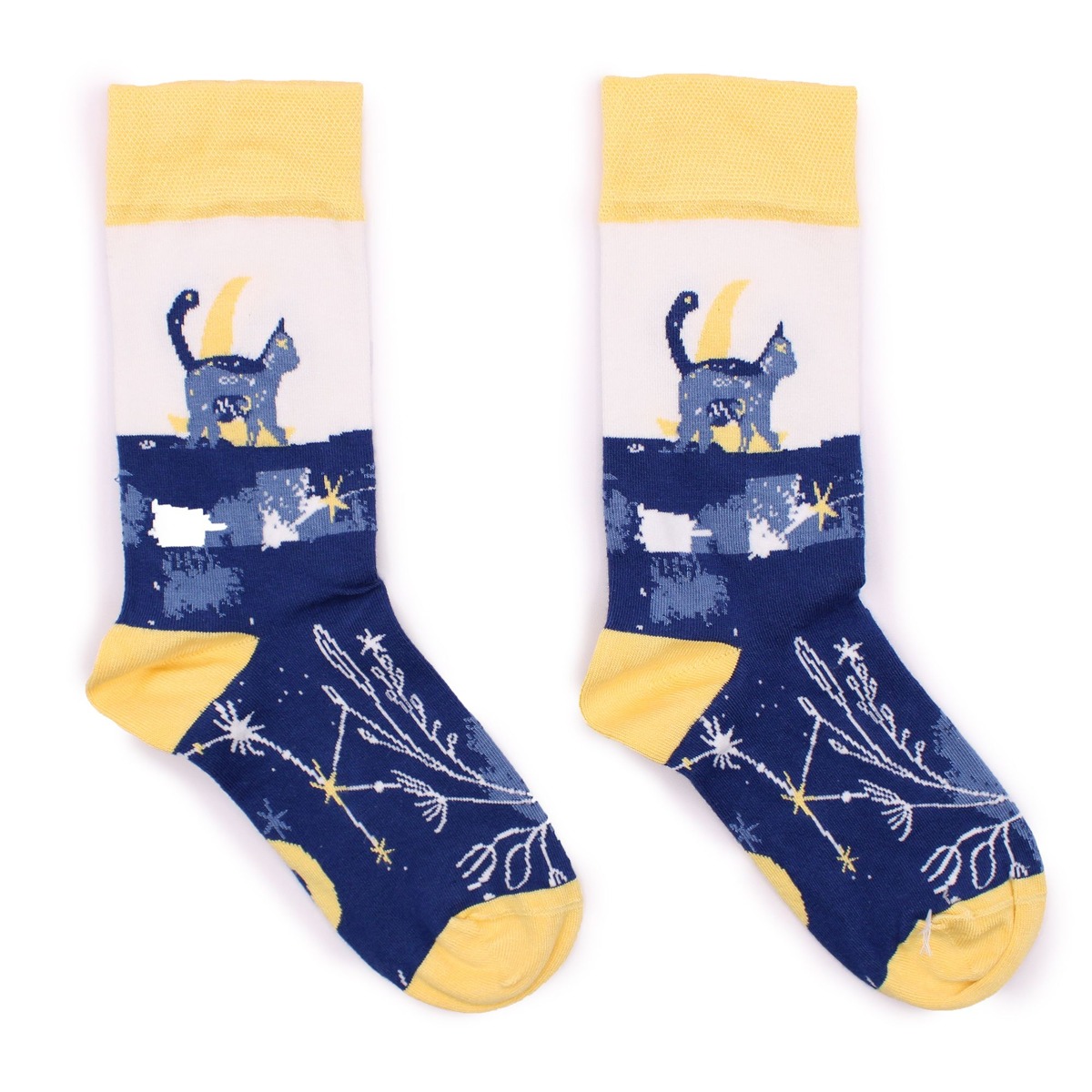 Bambusowe skarpety Midnight Cat (36–40)