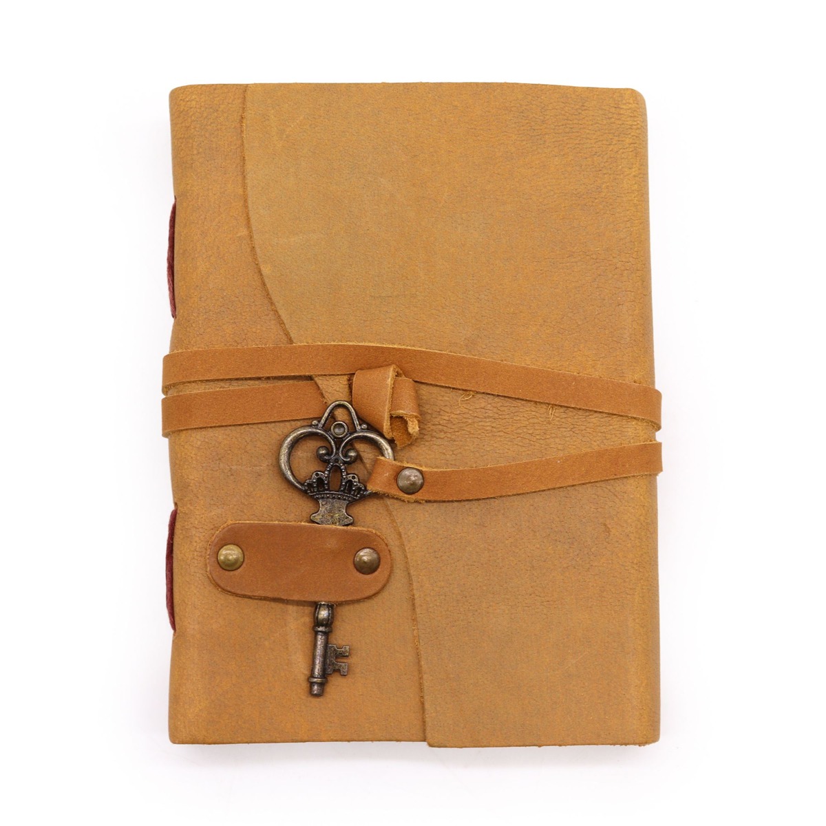 Skórzany notes Oiled Tan z kluczem, 200 stron