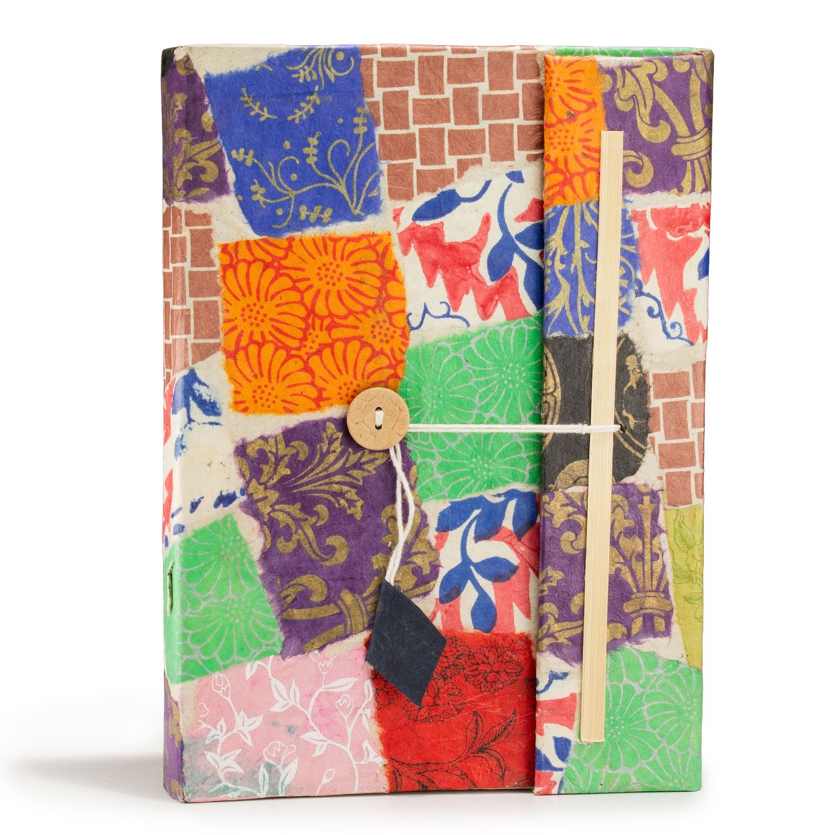 Notes z papieru lokta Patchwork, 21 × 15 cm