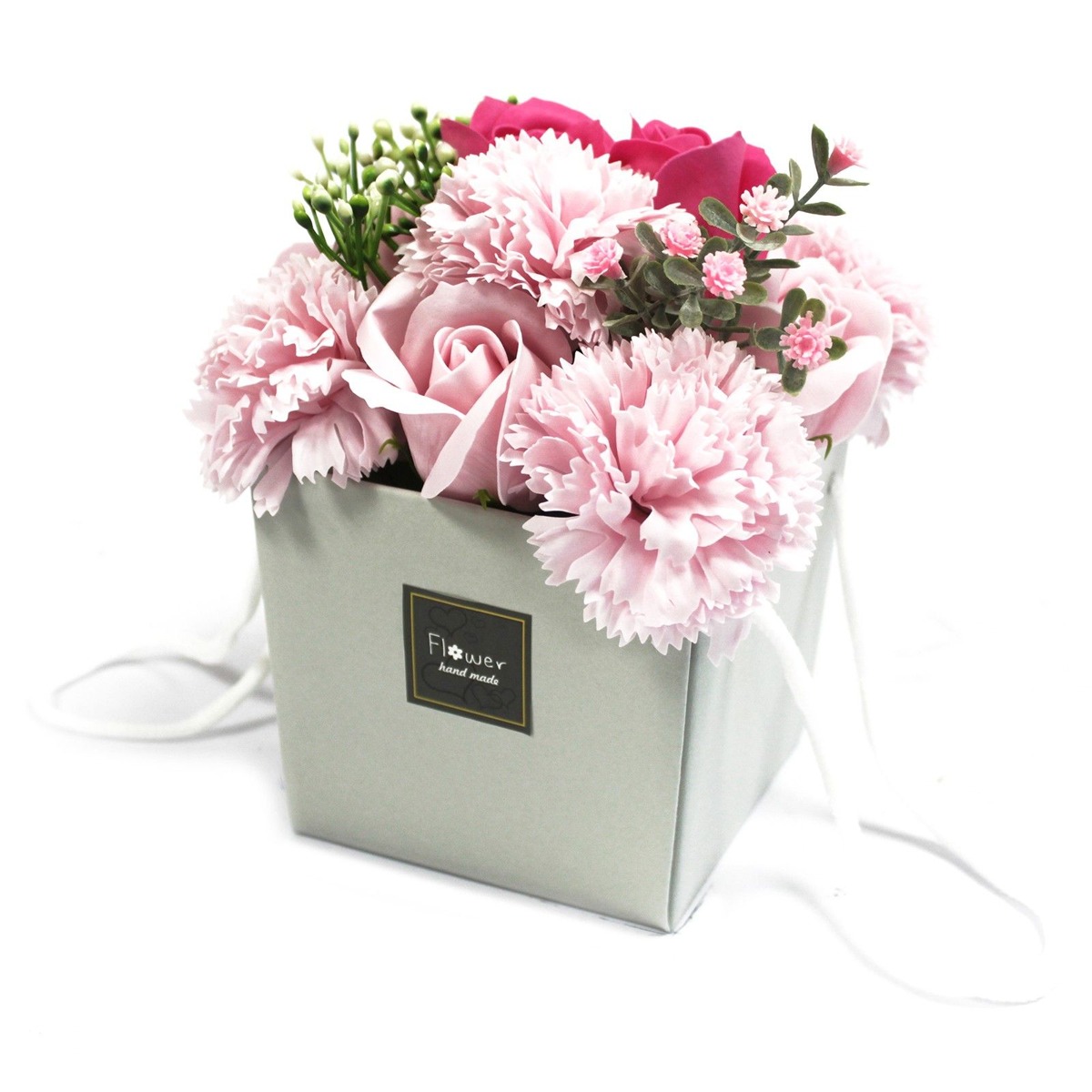 Bukiet mydlanych kwiatów Pink Rose & Carnation