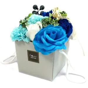 Bukiet mydlanych kwiatów Blue Wedding