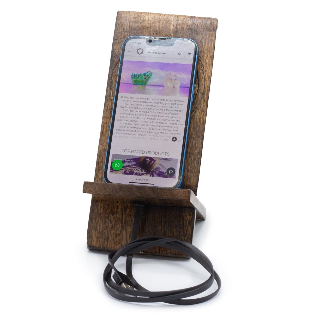 Rzeźbiony stojak na telefon Tree of Life