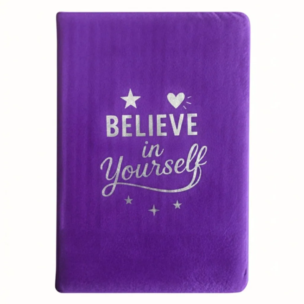 Aksamitny notes Believe Yourself, 80 stron