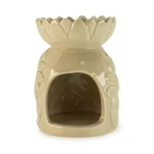 Ceramiczny kominek Słonecznik, beżowy
