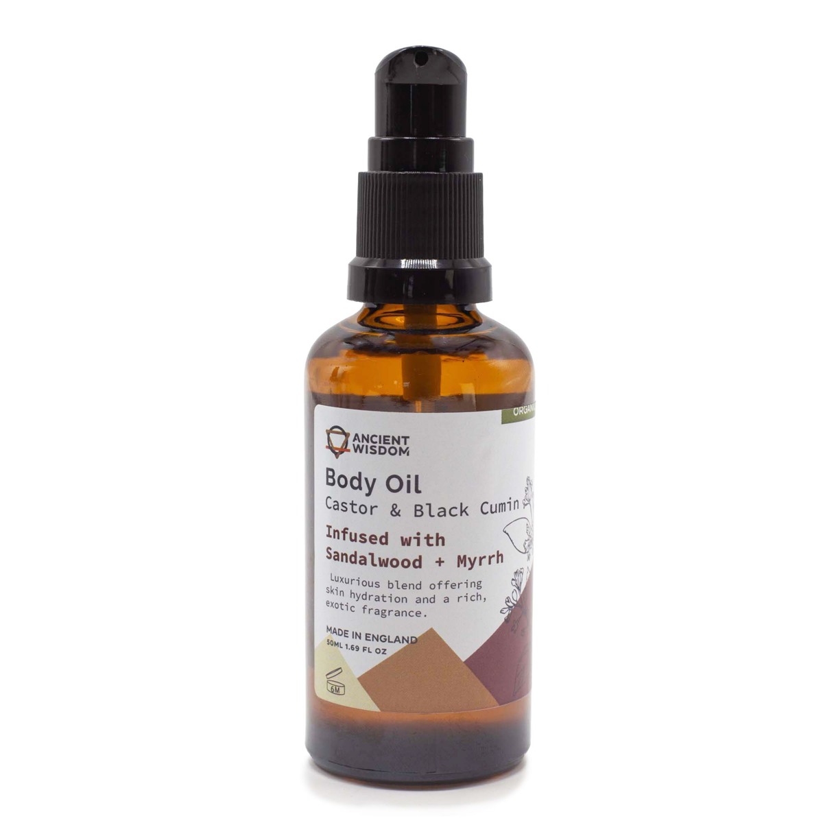 Organiczny olejek do ciała Drzewo sandałowe i Mirra 50 ml