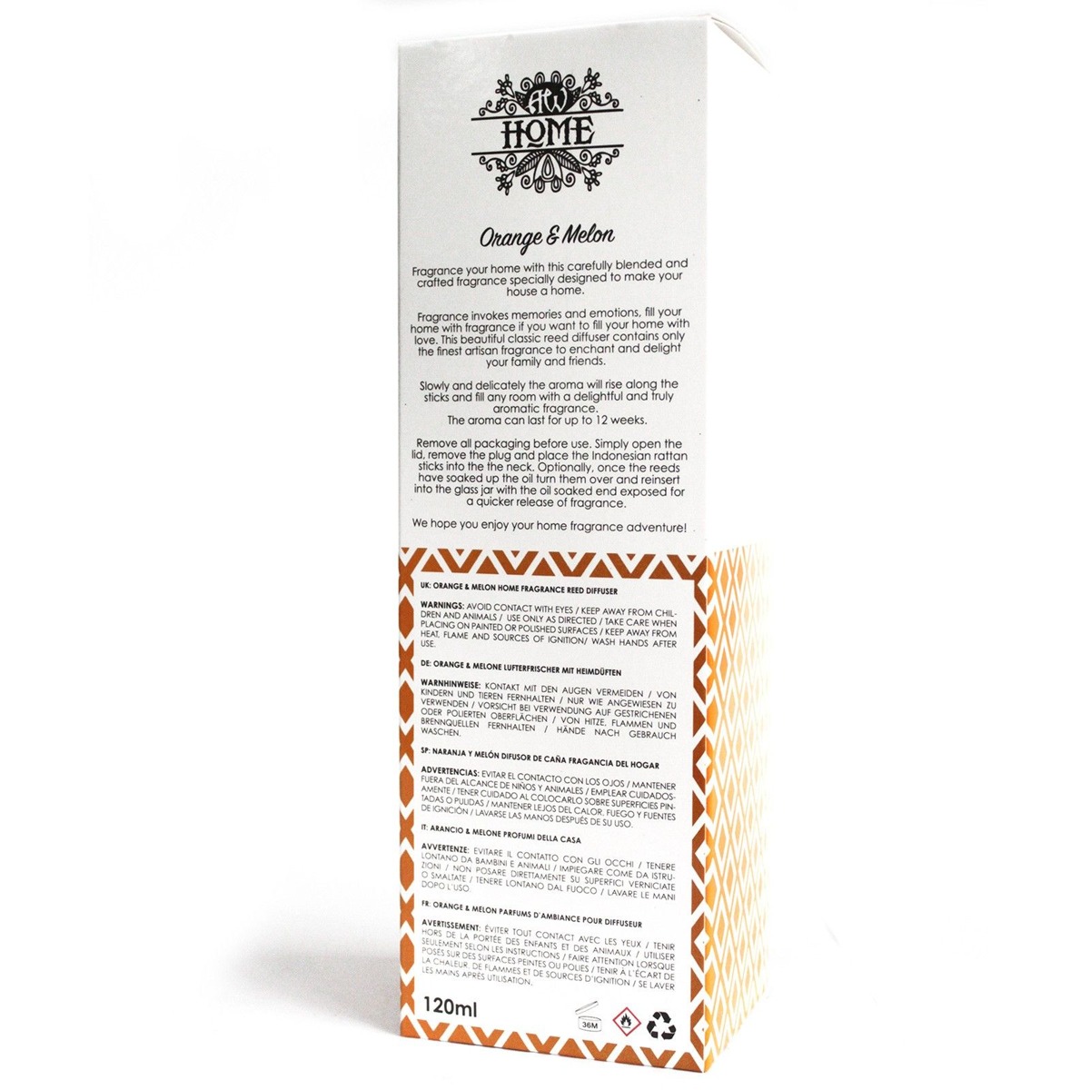 Dyfuzor z patyczkami Orange & Melon 120 ml