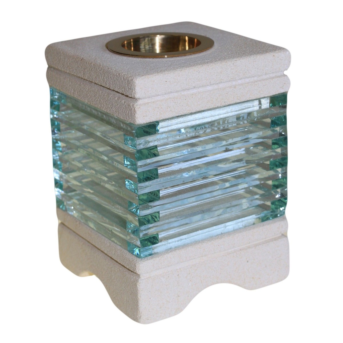 Kamienny kominek do olejków Square Glass Brick