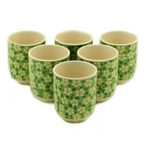 Czarki do herbaty Green Daisy