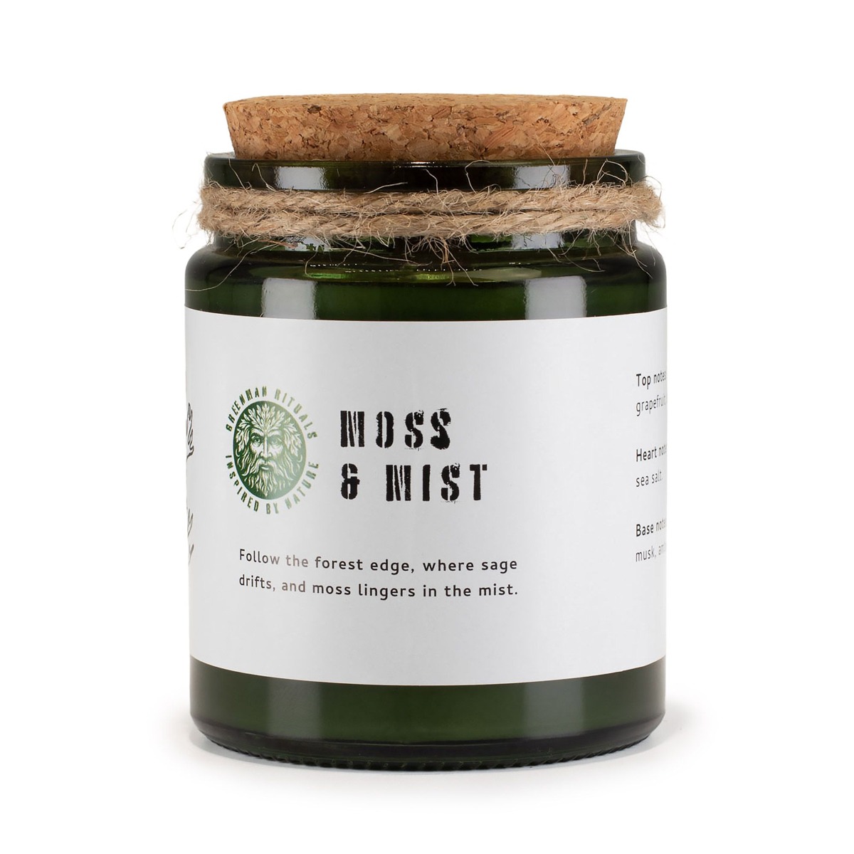 Świeca sojowa z drewnianym knotem Moss & Mint