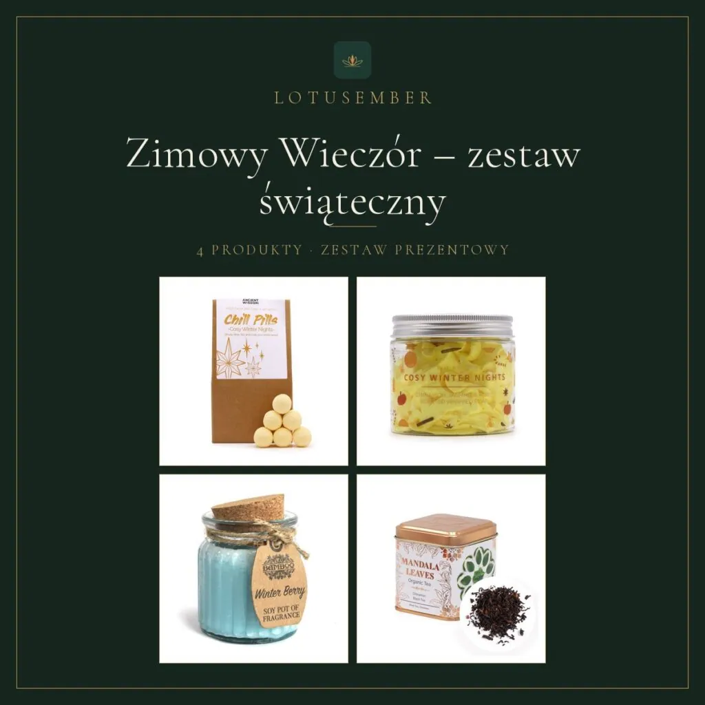 Zimowy Wieczór – zestaw świąteczny – zestaw prezentowy Lotusember