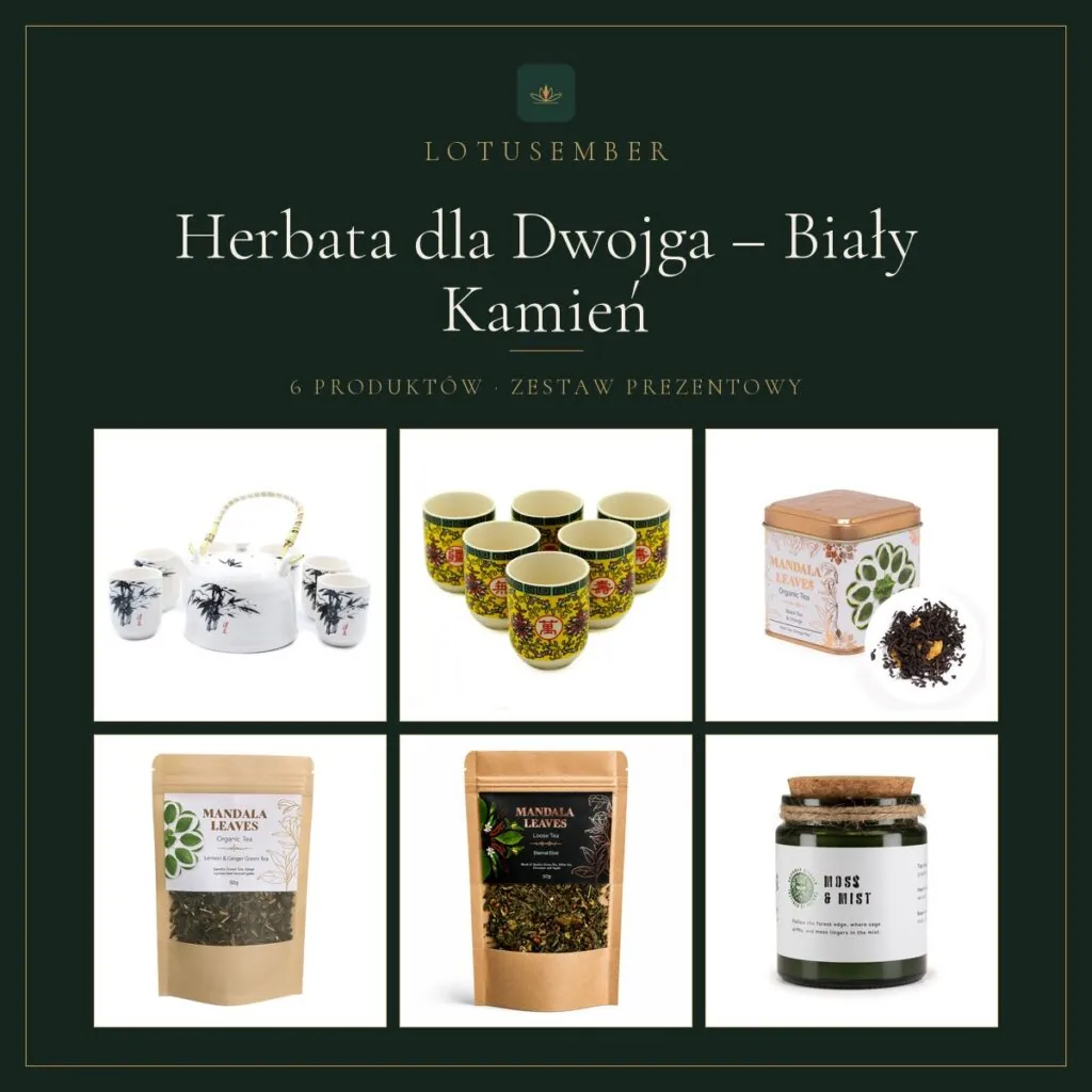 Herbata dla Dwojga – Biały Kamień – zestaw prezentowy Lotusember