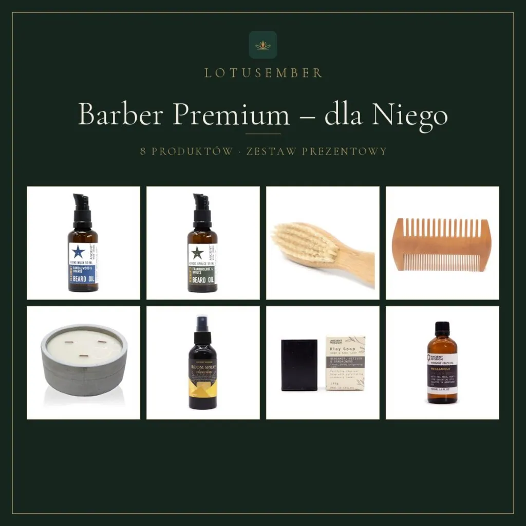 Barber Premium – dla Niego – zestaw prezentowy Lotusember