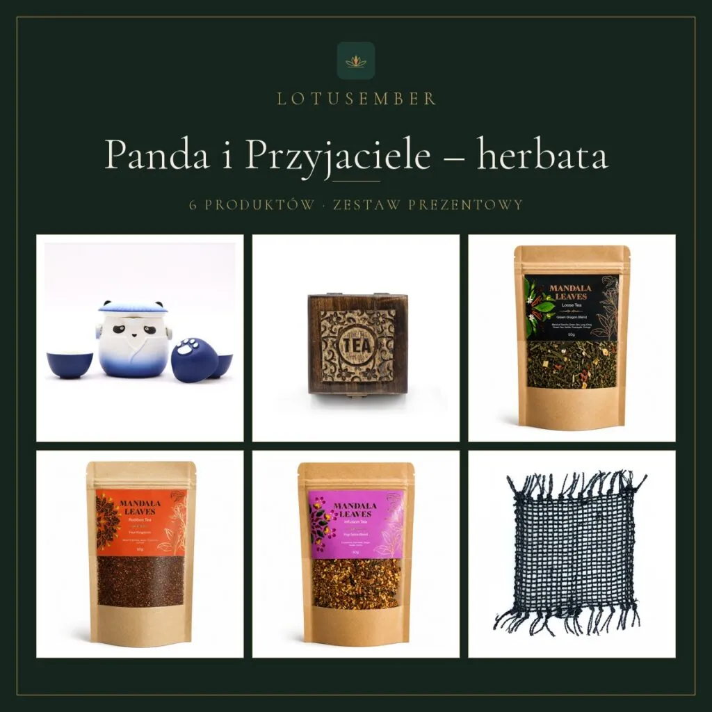 Panda i Przyjaciele – herbata – zestaw prezentowy Lotusember