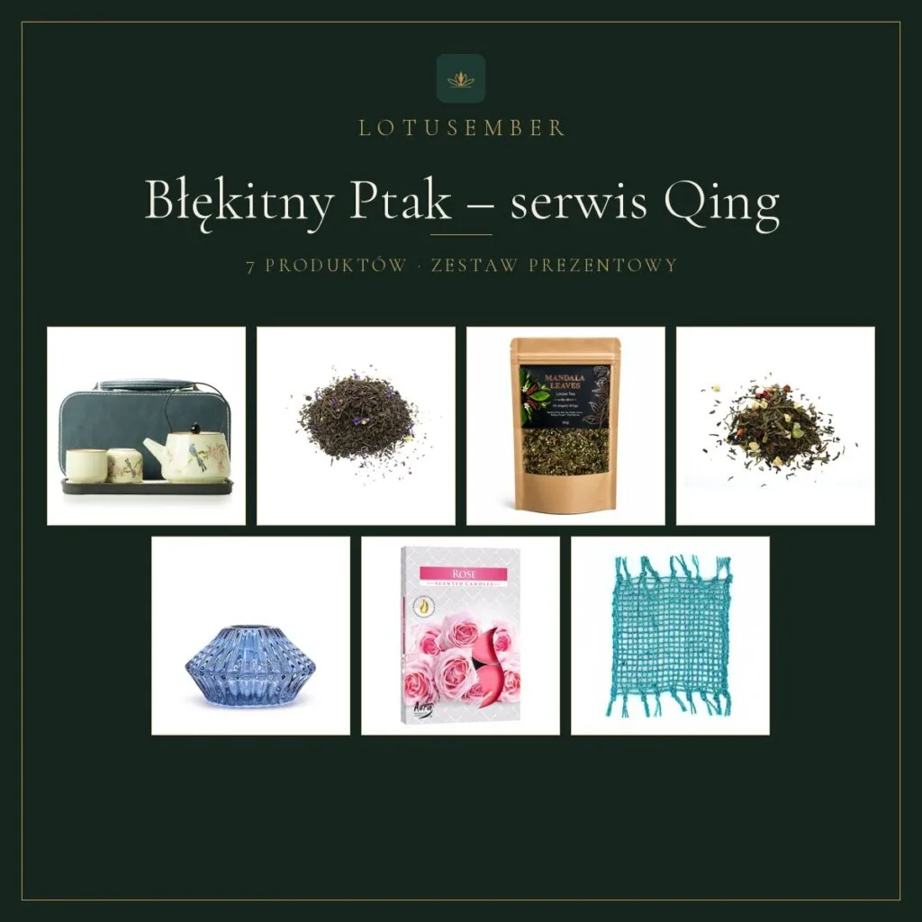 Błękitny Ptak – serwis Qing – zestaw prezentowy Lotusember