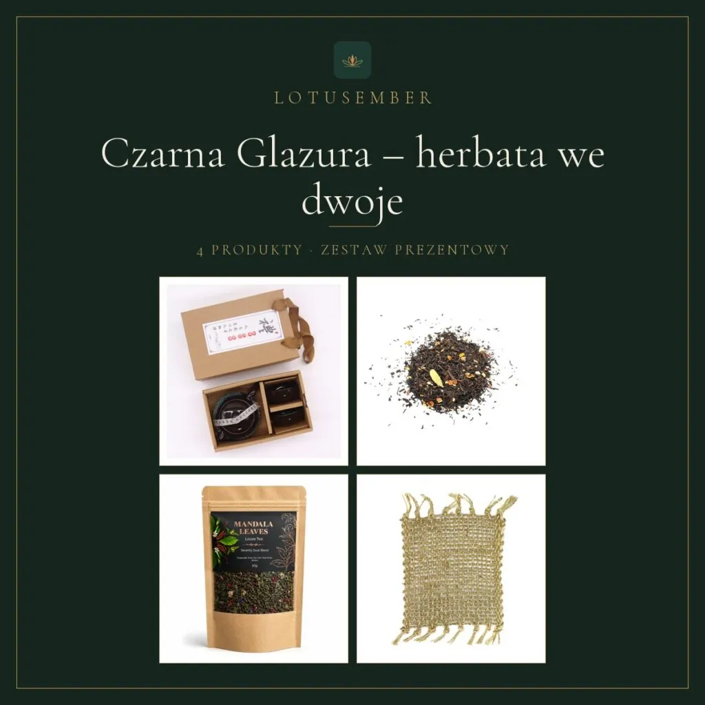 Czarna Glazura – herbata we dwoje – zestaw prezentowy Lotusember