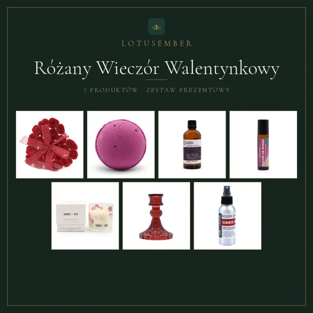 Różany Wieczór Walentynkowy – zestaw prezentowy Lotusember
