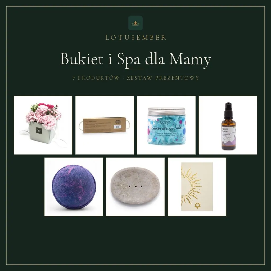 Bukiet i Spa dla Mamy – zestaw prezentowy Lotusember