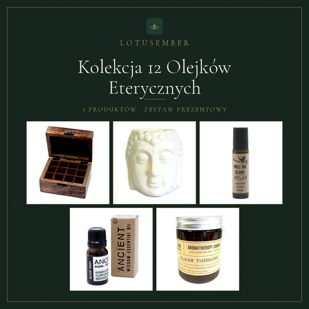 Kolekcja 12 Olejków Eterycznych – zestaw prezentowy Lotusember