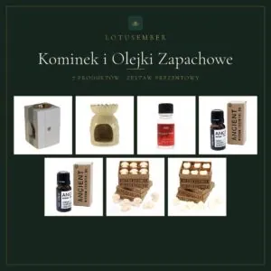 Kominek i Olejki Zapachowe – zestaw prezentowy Lotusember